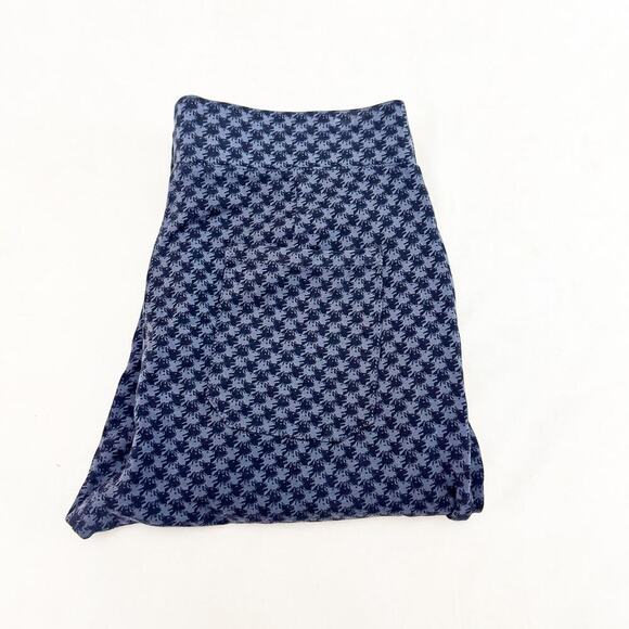 Betabrand Patterned Stretch Pants Skinny Blue Size Medium - Picture 1 of 9